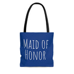 Maid of Honor Blue Tote Bag | 3 Sizes