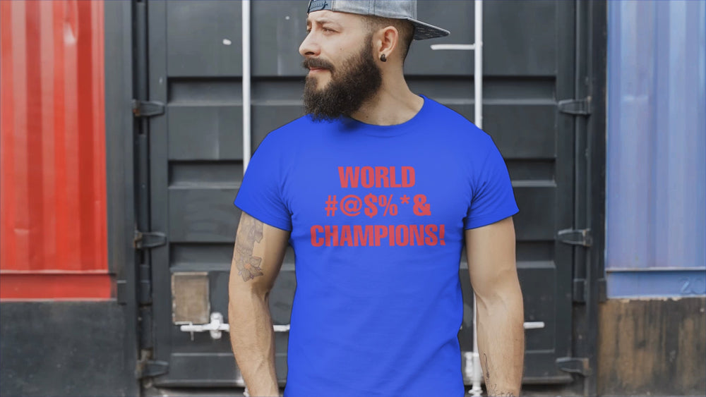 
                
                    Load and play video in Gallery viewer, World Champions Unisex Jersey Short Sleeve T-shirt
                
            