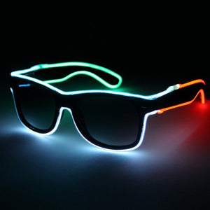 Multicolored Glasses- White, Orange & Green - LyteUpClothing