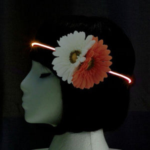 Orange Light Up Flower Headband - LyteUpClothing