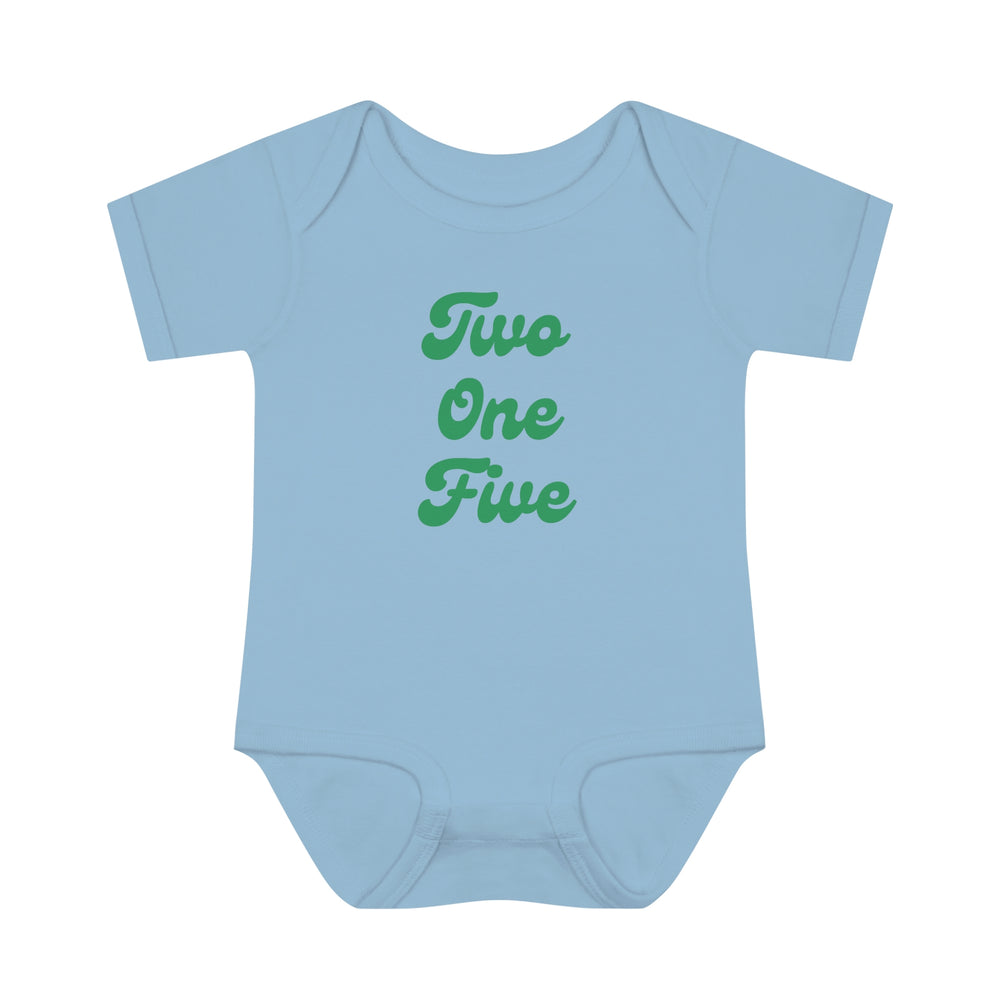 Two One Five Area Code Baby or Toddler One Piece