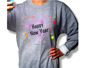 
                
                    Load image into Gallery viewer, Happy New Year Crewneck Sweatshirt
                
            