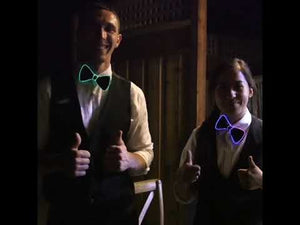 
                
                    Load and play video in Gallery viewer, Light Up Lime Green Yellow Bow Tie
                
            