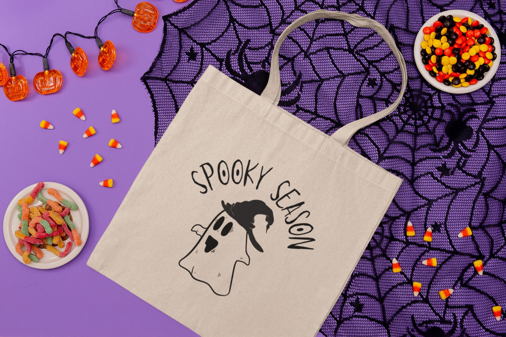 Ghost Canvas Tote Bag Designs | Halloween Trick or Treat Bag